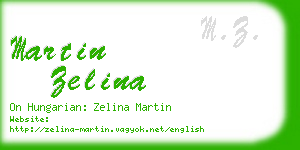 martin zelina business card